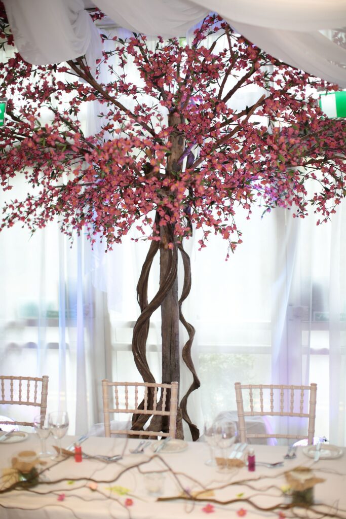 Tree hire artificial blooms tree