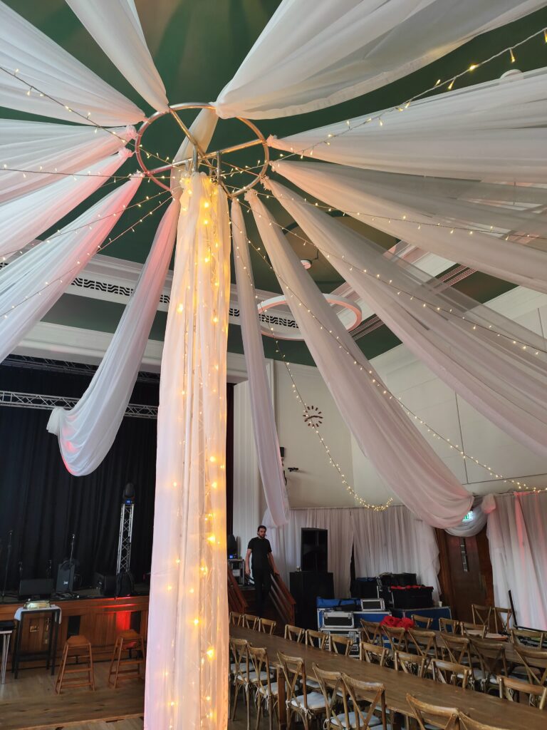 Wedding ceiling drapes