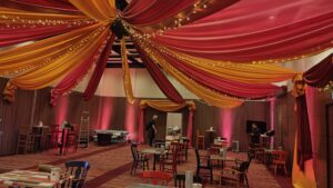 Ceiling Draping in a large venue in London