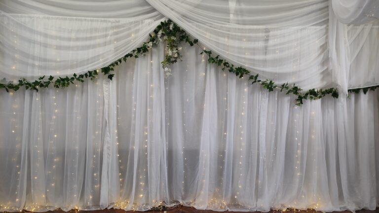White wall drapes, wall drapes hire. Weddings and events
