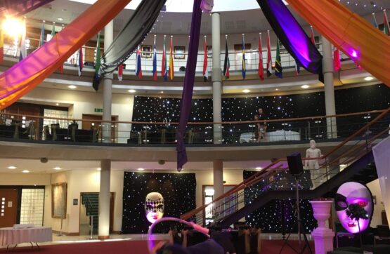 Large venue draping corporate events and military balls