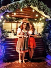 German market huts for a corporate Christmas party