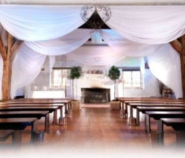Wedding draping and styling