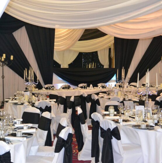 Draping at a wedding, events
