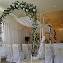 Wedding draping styling and decor