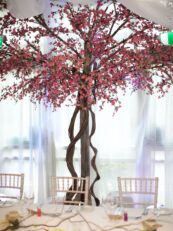 Blossom tree woodland wedding