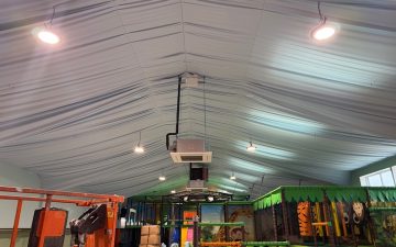 Permanent draping installation in light blue {{brizy_dc_image_alt imageSrc=