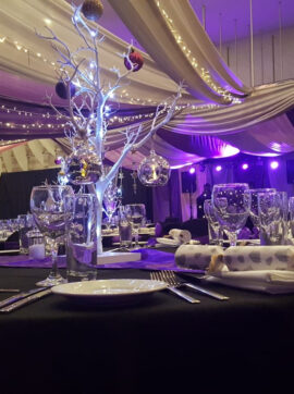 Christmas Party Draping Venue draping and ceiling draping