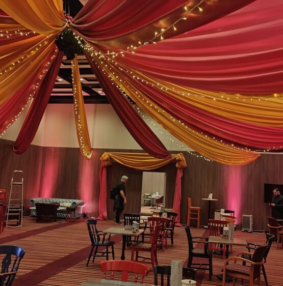 Ceiling Draping in a large venue in London