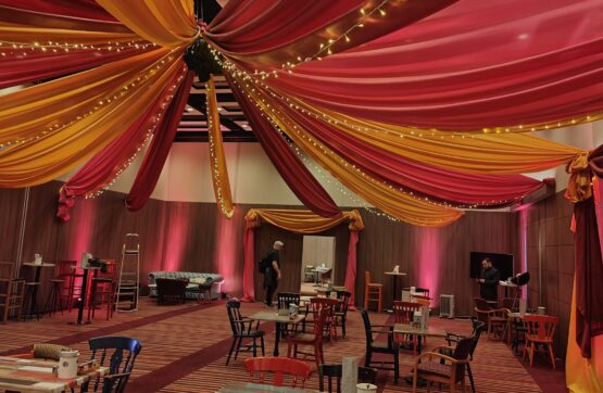 Ceiling Draping in a large venue in London