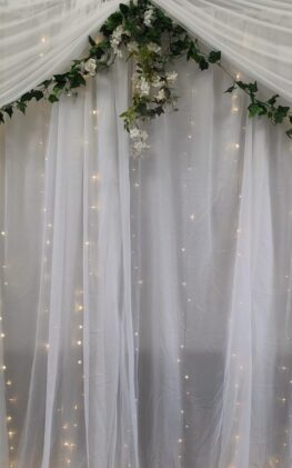 White wall drapes White wall drapes, wall drapes hire. Weddings and events