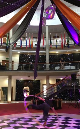 Ceiling drapes across a large span Ceiling drapes across a large span